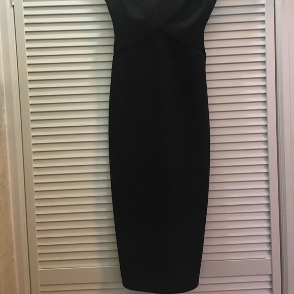 Off the Shoulder BodyCon Dress- Black - Picture 5 of 6
